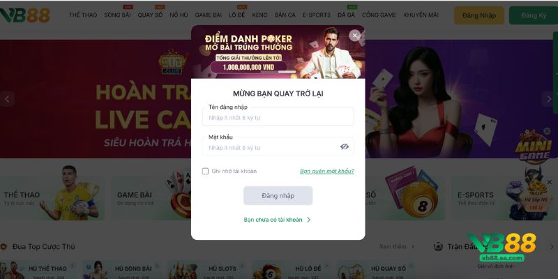 Điền thông tin truy cập vào biểu mẫu