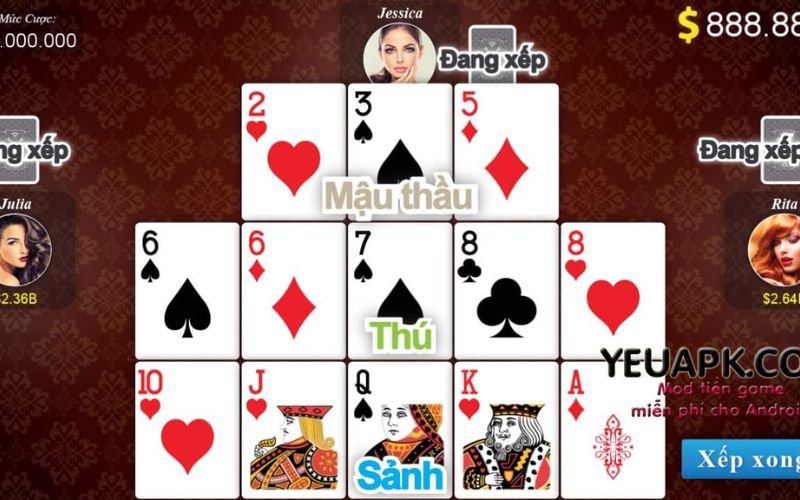 luật chơi mậu binh và cách sắp xếp chi chuẩn