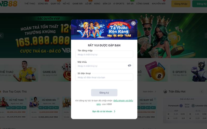 đăng ký tài khoản dễ dàng